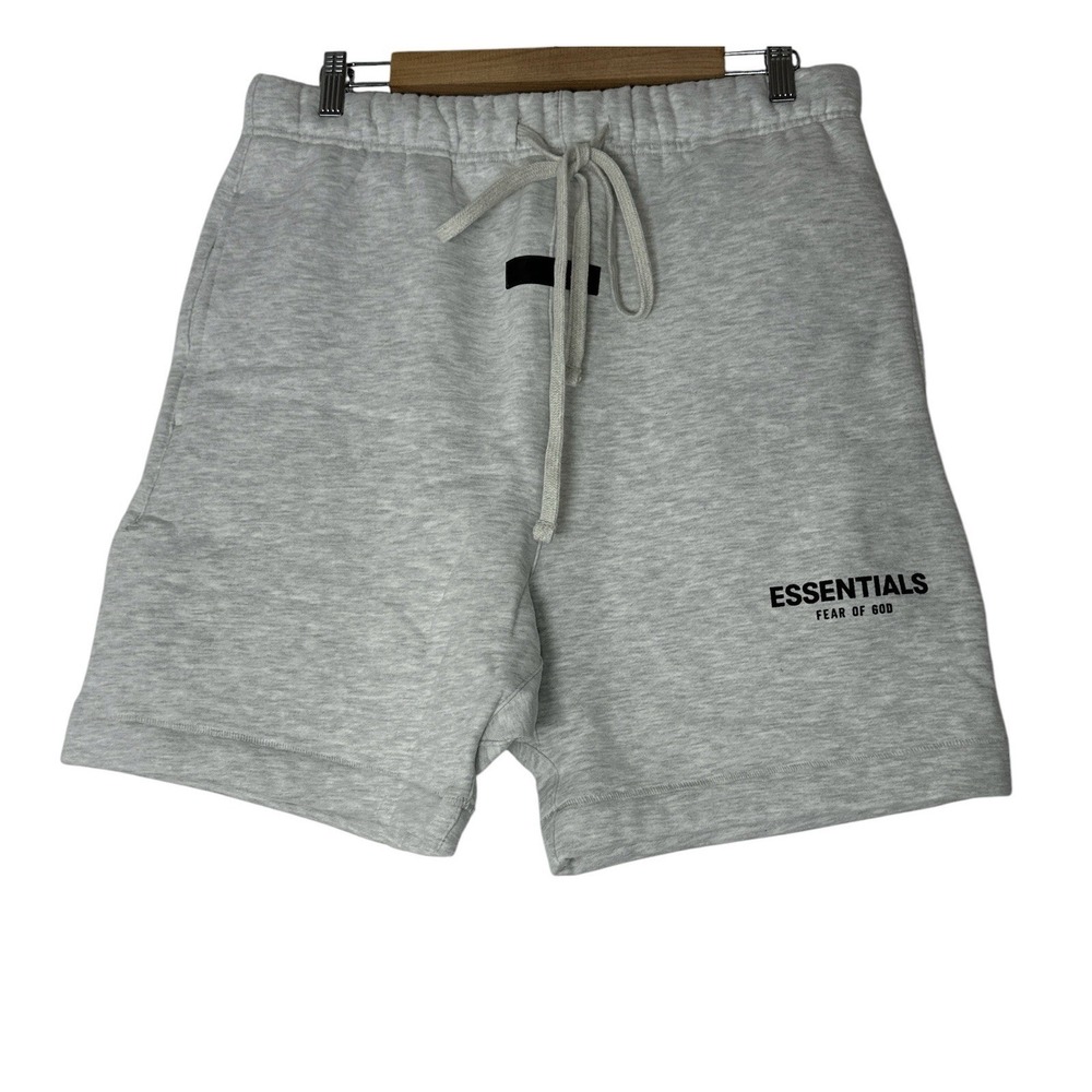 New Fear Of God Essentials Sweatshort Men's Medium Gray Stretch Pockets